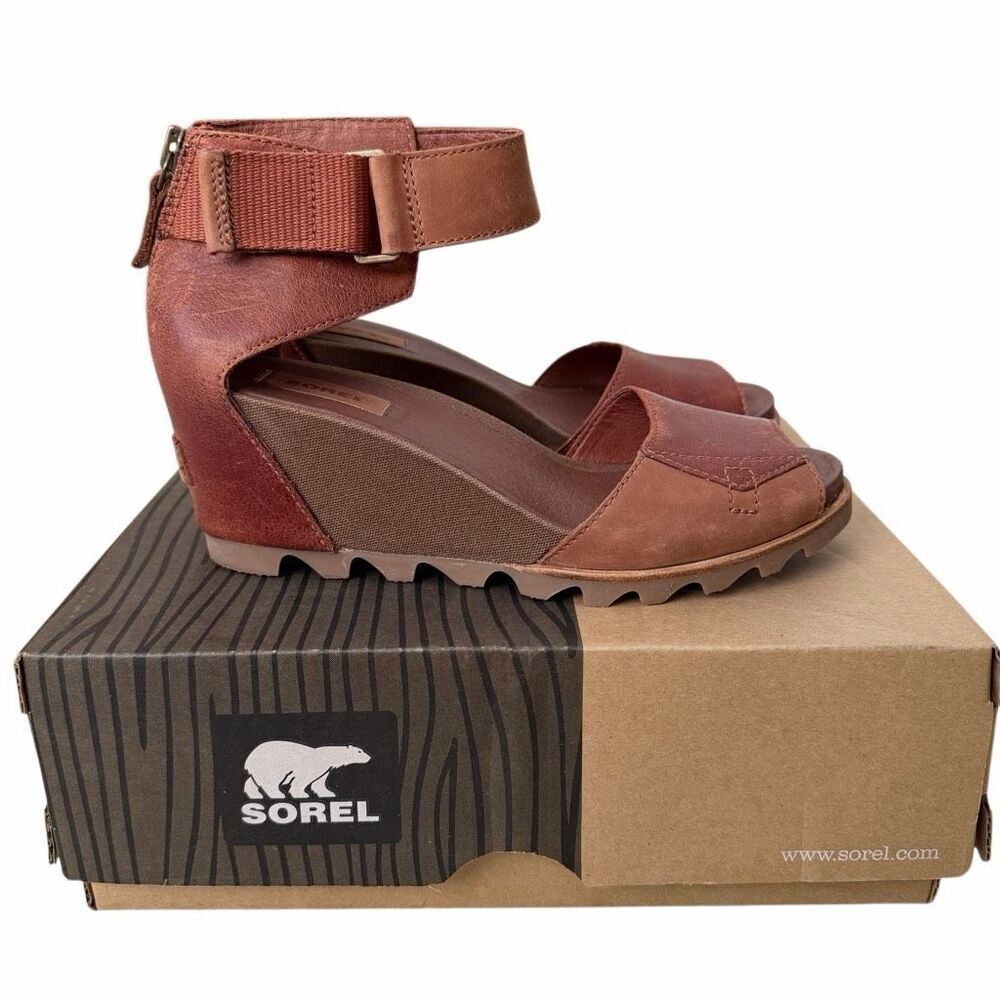 Sorrel Joanie Wedge Sandal Rustic Brown, Umber New 9.5